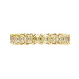 Gold and 4.17ct Fancy Yellow Diamond Eternity Band