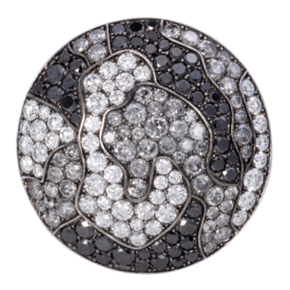 White Gold, Colored Diamond and Diamond Ring