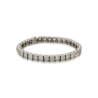 Platinum and 14.65ct Diamond Tennis Bracelet