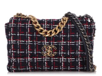 Multicolor Tweed Large Chanel 19 Flap Gold and Silver Hardware, 2019