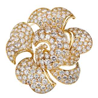 Gold and Diamond La Dolce Vita Pendant Brooch