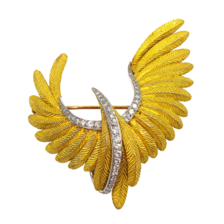 Platinum, Gold and Diamond Brooch
