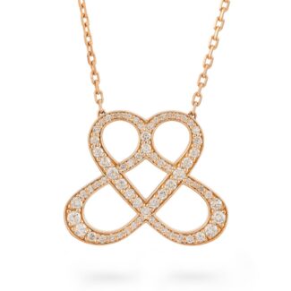 Rose Gold And Diamond Pendant Necklace