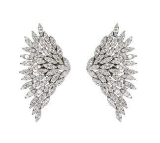 White Gold and Diamond Stud Earrings