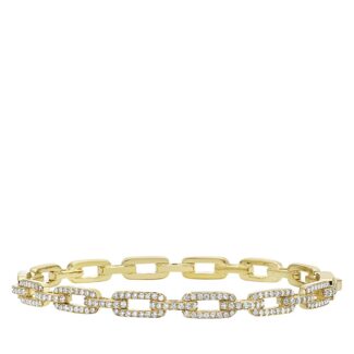 Gold and Diamond Link Bracelet