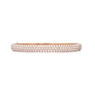 Rose Gold and Diamond Bangle Bracelet