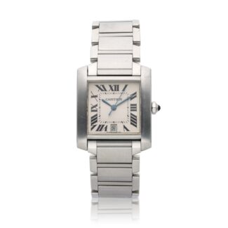 Tank Fran?aise Reference W51002Q3, a stainless steel automatic wristwatch with date, Circa 2000
