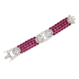White Gold, Ruby and Diamond Bracelet