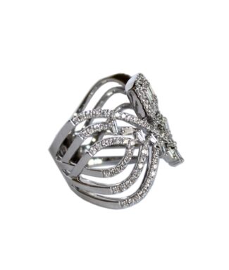 White Gold and Diamond Cocktail Ring