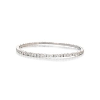 White Gold and 2.25ct Diamond Flex Bangle Bracelet