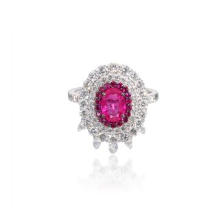 White Gold, Ruby and Diamond Ring
