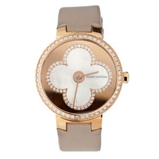 Tambour Slim Blossom Reference Q1H23, a rose gold quartz wristwatch