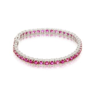 White Gold, Ruby and Diamond Bracelet