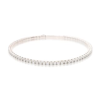 White Gold and 2.35ct Diamond Bangle Bracelet
