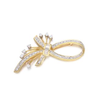 Gold and Diamond Brooch