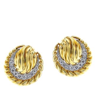 Gold, Platinum and Diamond Earclips