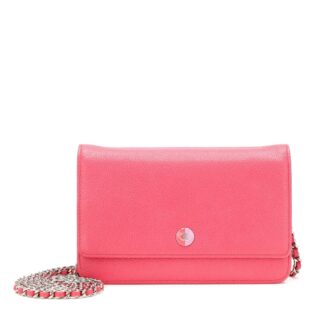 Pink Caviar Button Logo Wallet on Chain, 2012-2013