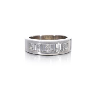 White Gold and 1.00ct Diamond Band Ring