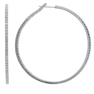 White Gold and 2.40ct Diamond Hoop Earrings