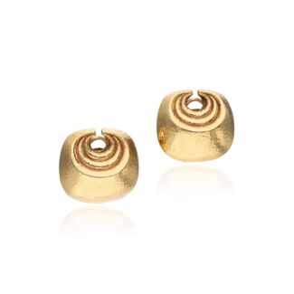 Gold Crescent Earclips