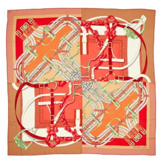 Red and Orange Cashmere and Silk Mors ? Jouets Chemise Detail Shawl 140