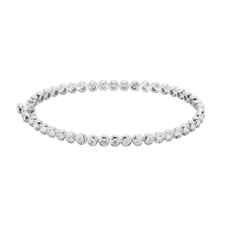 White Gold and Diamond Bangle Bracelet