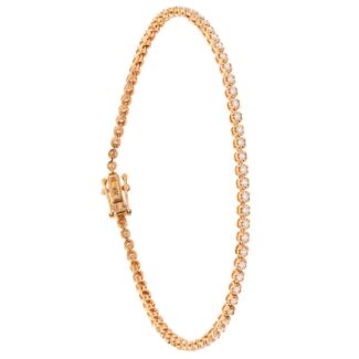 Rose Gold and 1.00ct Diamond Tennis Bracelet