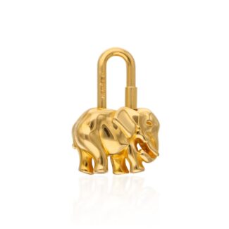 Gold Plated Elephant Cadena Lock Charm, 1997