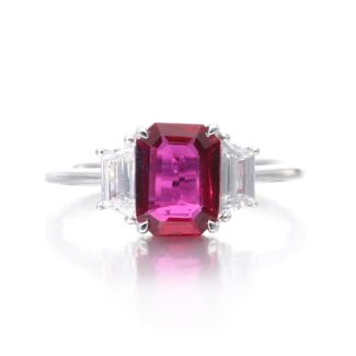 White Gold, 1.40ct Ruby and Diamond Ring
