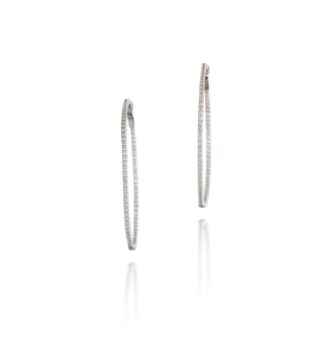 White Gold and 1.50ct Diamond Hoop Earrings