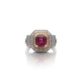 Gold, 2.54ct Ruby and Diamond Ring