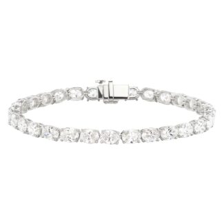 Platinum and 11.61ct Diamond Tennis Bracelet