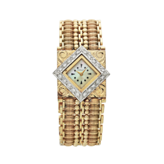 Chalet, Deco yellow gold ladies wristwatch, Circa 1940's