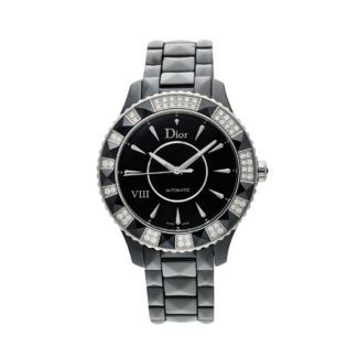 VIII Place Vendome Reference CD1245E1, a black ceramic, stainless steel, and diamond-set quartz wristwatch, Circa 2010
