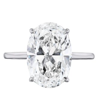 Platinum, 3.01ct Oval Cut Diamond Engagement Ring