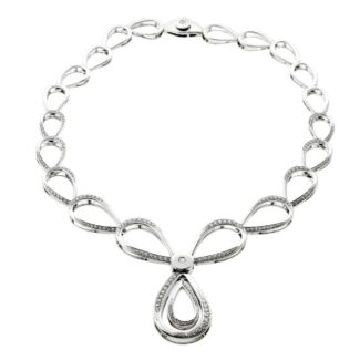 White Gold and Diamond Pendant Necklace