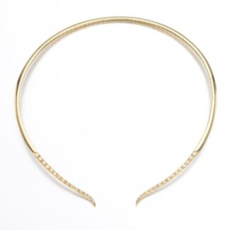 Gold and Diamond Palmyra Choker Necklace
