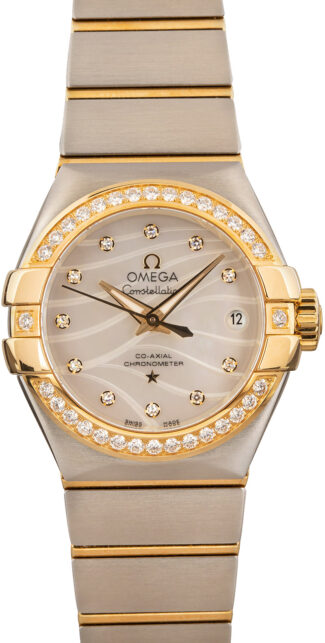 Omega Constellation Diamond Bezel & Mother of Pearl Dial